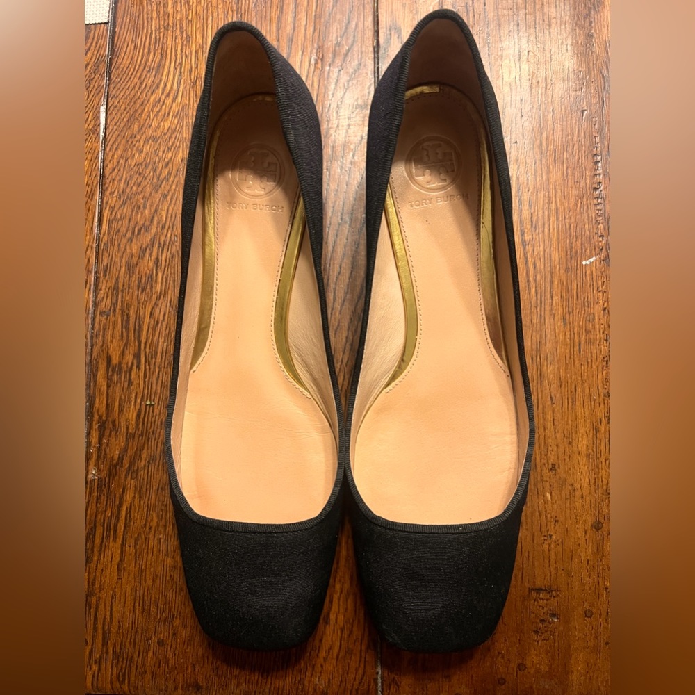 Tory Burch Regina Square Toe Low Block Heels - Picture 6 of 8